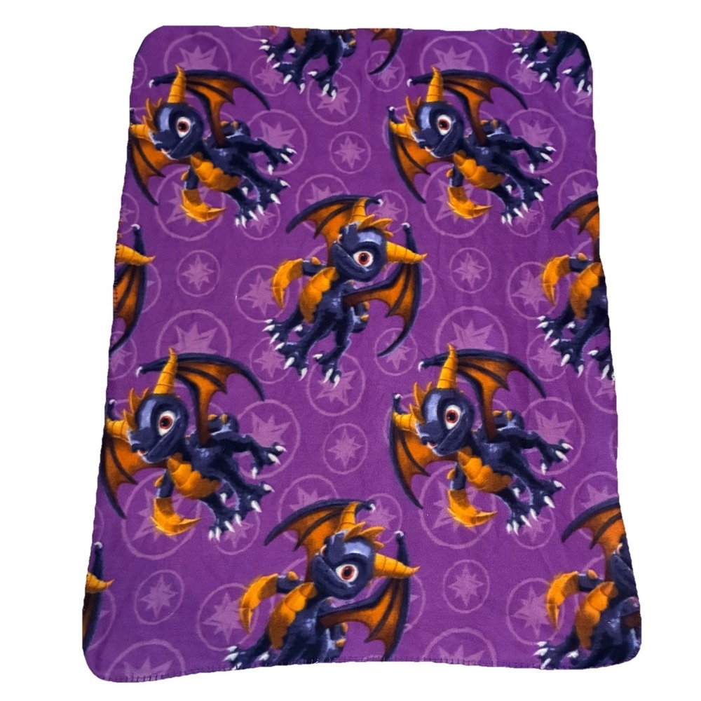 Skylanders Giants Swap Force Imaginators Spyro 40"x50" Fleece Throw Blanket RARE